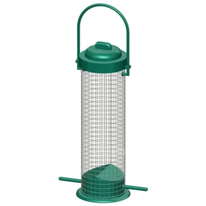 For New Outdoor Grid Cylindrical Iron Bird Feeder Cross border Hanging