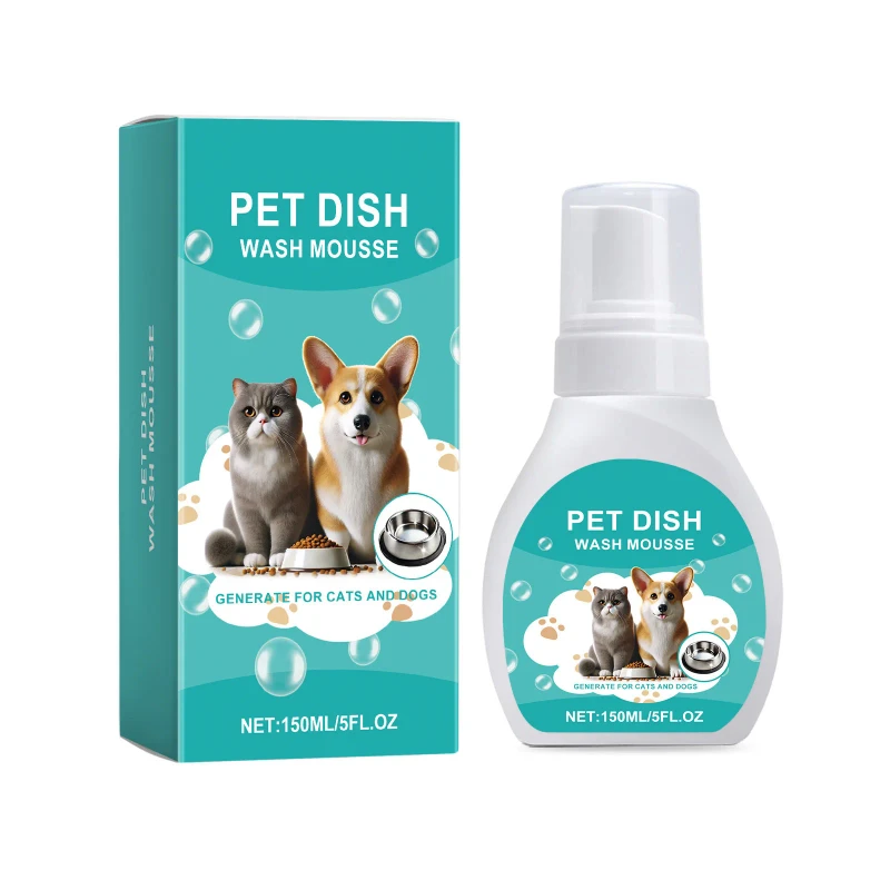 Foreign Trade Pet Cleaning & Bathing Detergent Liquid Plastic Dog Cat Bowl Dishwashing Mousse Tableware Supplies Cat Dog Care