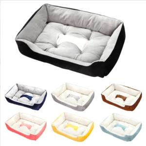 Four Season Solid Classic Eco Friendly Pet Bed Rectangle Shape Portable Dog Cat Sofa Bed Nest Waterproof for Medium Animals