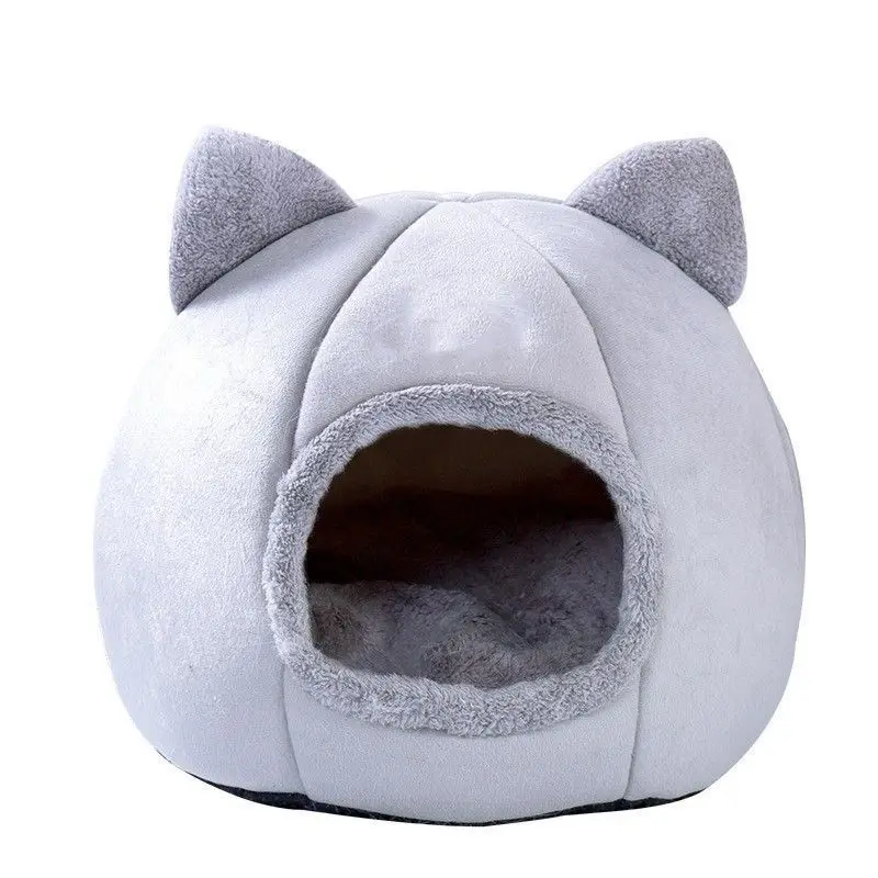 Four Seasons Plush Pet Cave Products for Pets Sleep Cozy House Cats Tent Accessories Niche Chat Soft Pet Bed