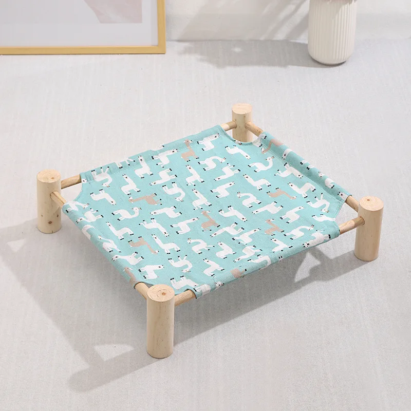 Four Seasons Universal Eco Friendly Cat Dog Bed Removable Washable Summer Kennel with Solid Animal Pattern Made Wood