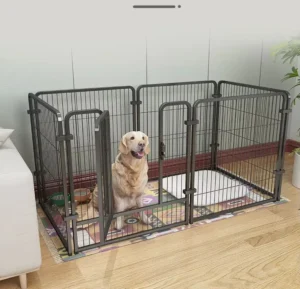 Free Combination Safe Pet Dog Cage Foldable Stainless Steel Iron Wire Snap Button Home Indoor Outdoor Training Dogs Rabbits