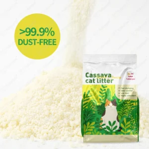 Free Samples Bulk Cat Sand 100% Natural Kitty Corn Pet Cassava Cat Litter