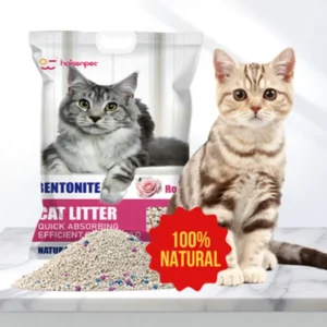 Free Samples Eco Friendly 100% Natural Bentonite Cat Litter with Low Dust Fast Clumping Highly Adsorbent Features
