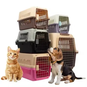 Free Samples Foldable Lightweight Plastic Various Colors Airline Approved Portable Handle Dog Cat Pet Travel Carrier