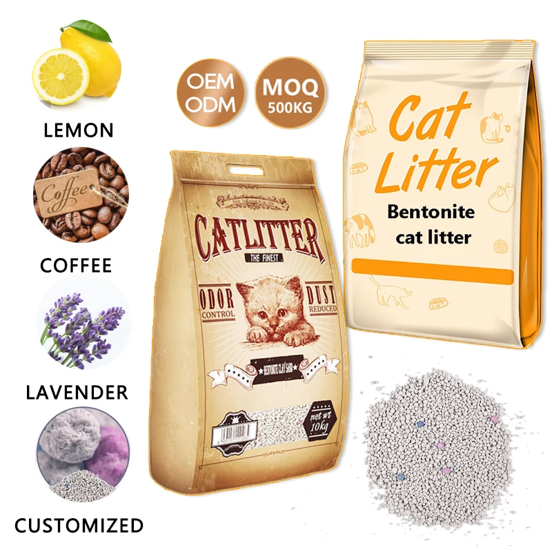 Free Samples Kitty Cat Litter Sand Clumping Cassava Pine Wood Natural Tofu Bentonite Cat Litter