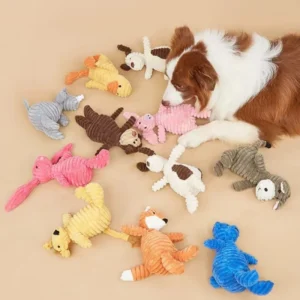 French Bulldog Plush Chew Toy Stress Relief Training for Dogs Monkey Fox Sheep Rhino Designs Pet Enrichment Toy Float Dog Toys