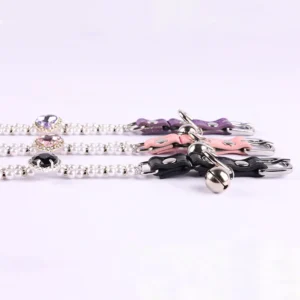 French Pet Supplies Pearl Crystal Decoration Pet Collars