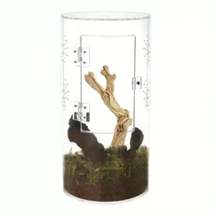 Front Opening Cylindrical Reptile Cage Professional Breeding Box Compact and Sturdy Pet Fence Reptile Feeding Supplies