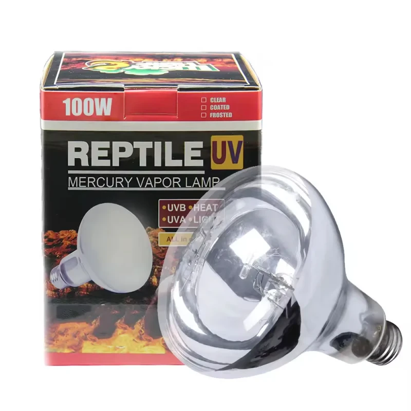 Full Spectrum 80W Eco Friendly Reptile UVA UVB Lamps UV Mercury Vapor Bulb for Reptile Amphibian Supplies