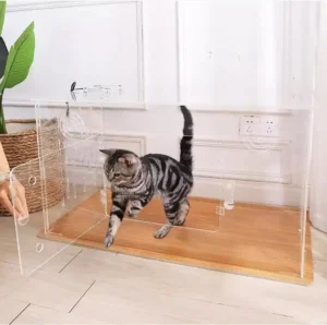Full Transparent Acrylic Professional Race Cat Dog Pet Cage with Quick Disassembly Stall for Pet Display