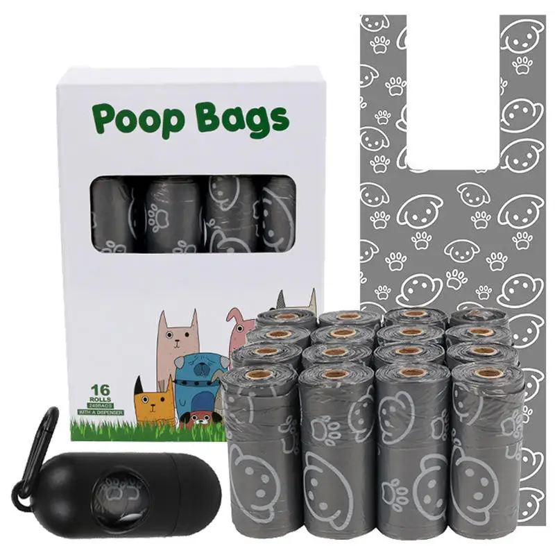 Fully Disposable Waste Poo Bag Customized Pet Dog Poop Bag Back Pocket