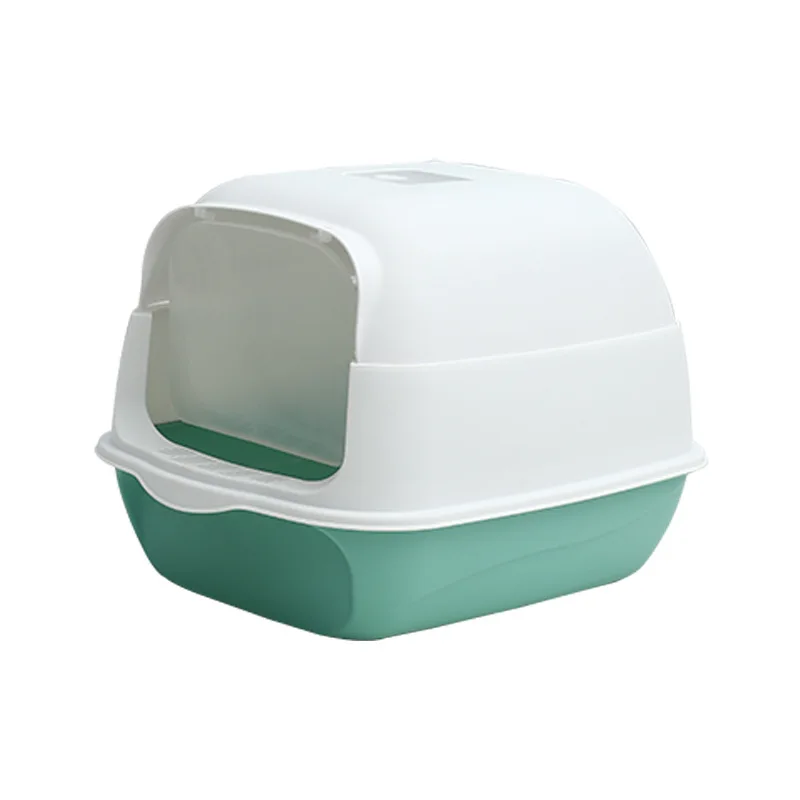 Fully Enclosed Oversized Plastic Cat Litter Box Anti Splash Feature Kitty Toilet Deodorization Sand Baby Cat Urine Pitter Dogs