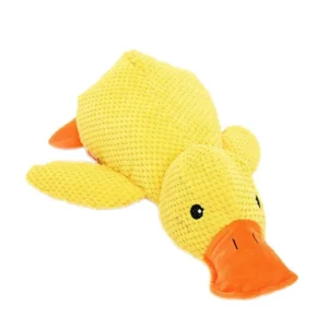Fun Cartoon Squeaky Duck Dog Chew Toy Soft 3 Sizes Plush Pet Toy Velvet Bite Resistant Easy to Clean All Seasons Bigger Dogs