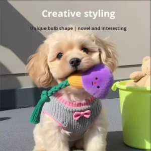Funny Cartoon Shaped Chicken Flavor 28x8cm Chew and Plush Interactive Squeaking Toy for Dogs