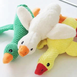 Funny Squeaky Dog Chew Toy Stuffed Duck Animal Plush Dog Toy