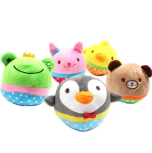 Funny Squeaky Plush Animal Pet Dog Cat Puppy Chew Play Toy with Squeaker for Household Use