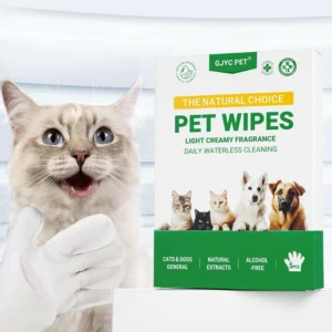 GJYC PET in Stock No Washing Biodegradable Wet Wipes Spa Grooming Dog Cleaning Cat Pet Glove Wipes