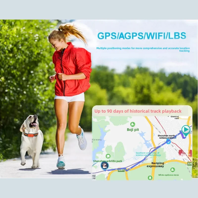 GPS Beidou Wi-Fi 4G/5G Bluetooth IP67 Waterproof Dog Cat Sheep Pet Tracker with Positioning & Anti-Lost Features