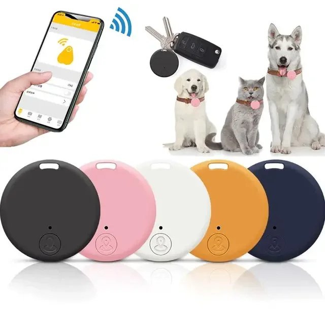 GPS Wireless Smart Tracker Finder Small Anti-Lost Locator Device Apple Android with Keychain for Pets Cats Dogs Wallet Key