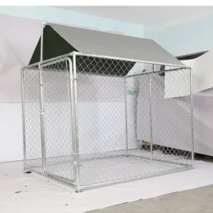Galvanized Steel Welded Mesh Outdoor Dog Cage High Security Anti-Escape Sturdy 2m Tall Waterproof Dog Run Cage for Backyard Use