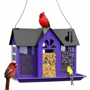 Garden Bird Feeders in the Shape of Swinging Houses