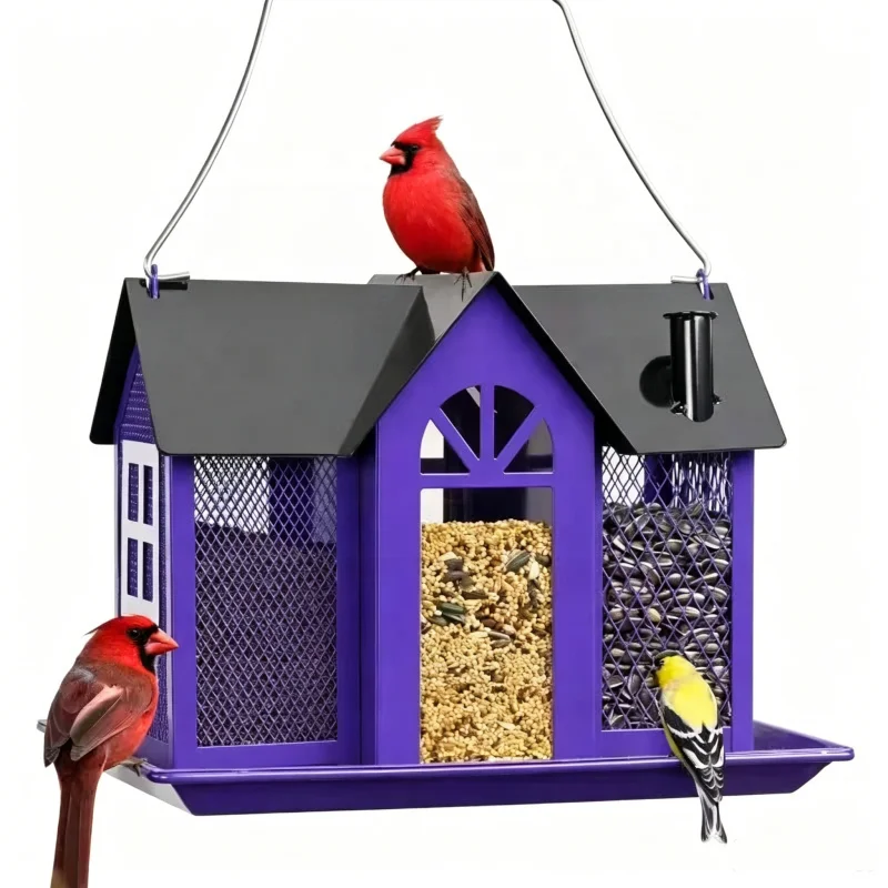 Garden Bird Feeders in the Shape of Swinging Houses