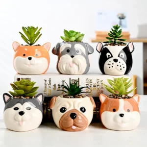 Garden Supplies Cute Mini Small Flower Pots & Planters Animal Set Succulent Planter Ceramic Flower Pot Plant Pots