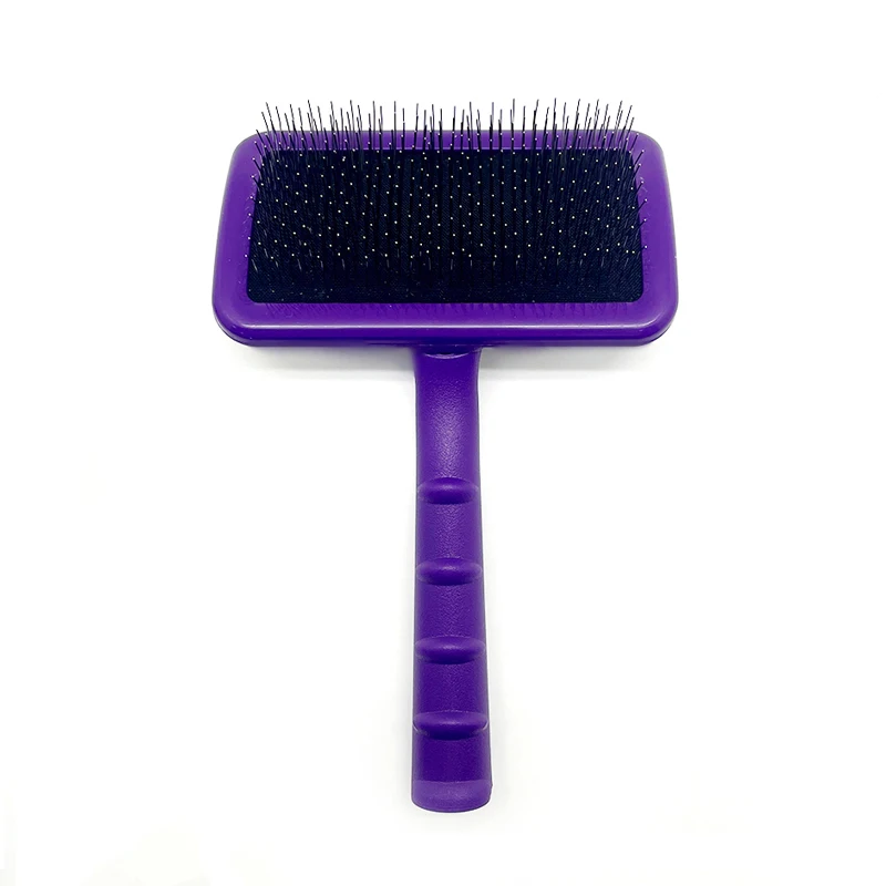 Gemini Soft Pins Slicker Grooming Brush Hard Stainless Steel Pins for Dog Cat Coat Grooming Fluffing Hair Brush Comb