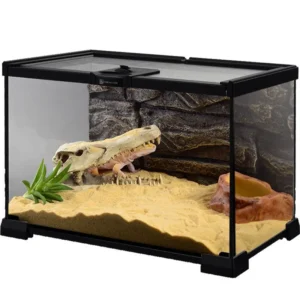 Glass Reptile Breeding Display Climbing Tank Panoramic Design Eco friendly Amphibious Terrarium Care All