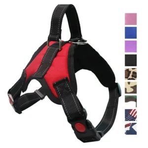 GorisPet Dog Harness Small/Medium/Large Breeds Saddle Style No Pull Anti Pull Chest Strap Reflective Strips 12 Colors