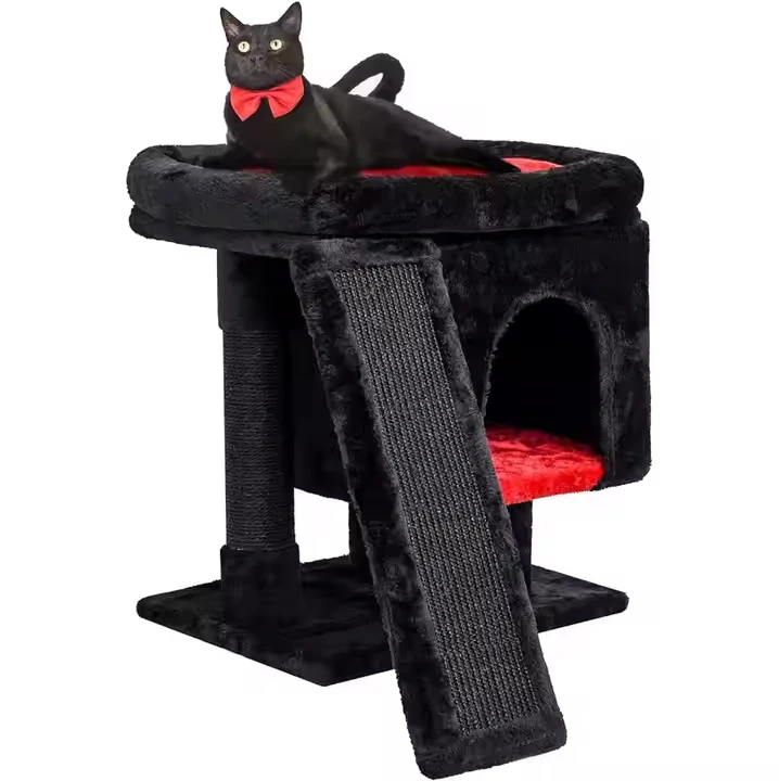 Gothic Cat Tree Scratcher Halloween Decorative Cat Nest and Scratch Board Pet Supplies for cats