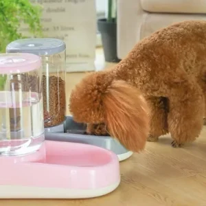 Gravity fed 3.8L Large capacity Pet Feeder and Water Dispenser Suitable for Dogs and Cats