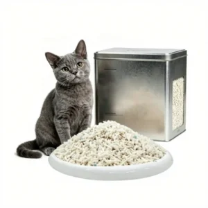 Green Tea Ball Shape Dust Free Kitty Clumping Bentonite Cat Litter Sand Quality Bentonite Cat Litter Easy Clean and Dust Free