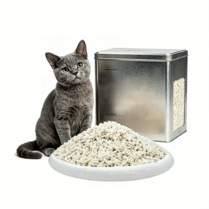 Green Tea Ball Shape Dust Free Kitty Clumping Bentonite Cat Litter Sand Quality Bentonite Cat Litter Easy Clean and Dust Free