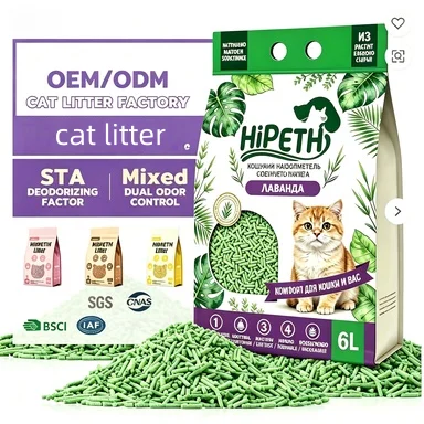 Green Tea Scented Tofu Plant Based Biodegradable Flushable Cat Litter Powerful Deodorizing 6kg
