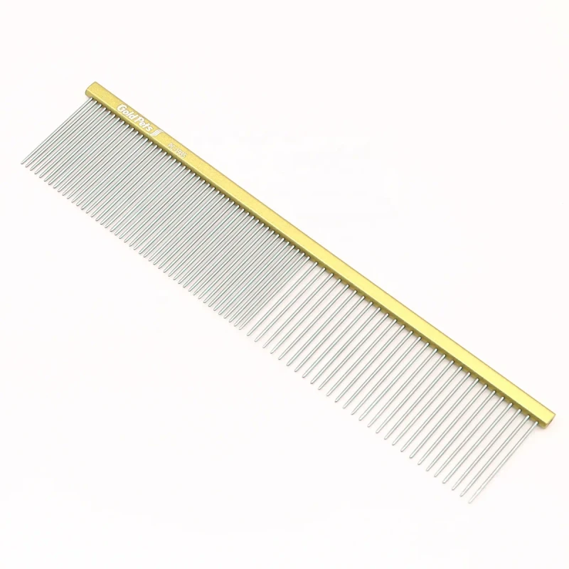 Grooming Gold Color Comb Hair Finishing Styling Combs for Dog and Cat Pet Grooming Competition Brush Groomer Coomb