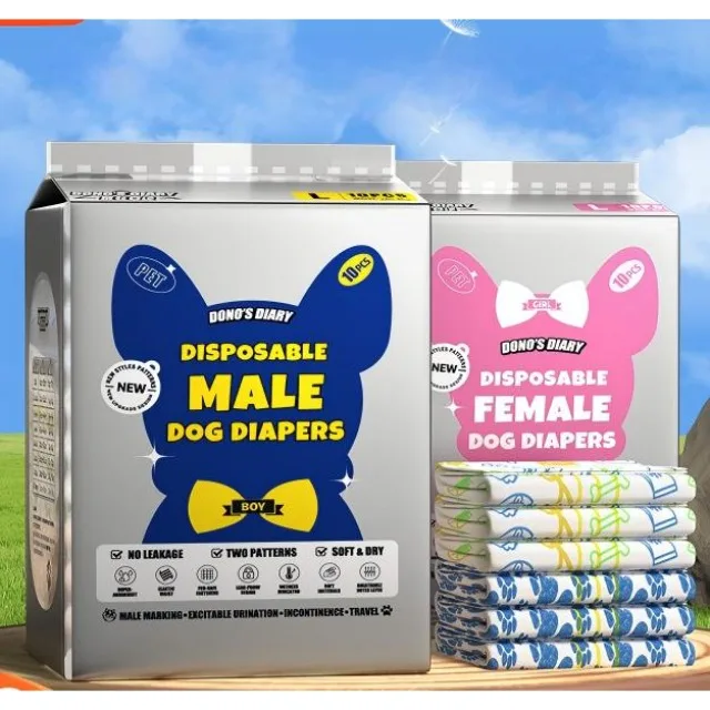 Growing Diary Pet Diapers for Dogs Supplier OEM ODM Customizable Growing Diary Dog Diapers Supplier