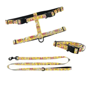 H Harness Other Pet Products Pet Walking Touring Fleece Lined Harness Dog Collar and Leash Polyester Harness