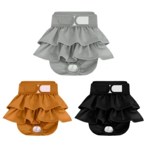 HIPHOPPET Factory Custom Breathable Highly Absorbent Dog Diaper Reuse Polyester Dog Menstrual Pants Washable Pet Diapers Skirts