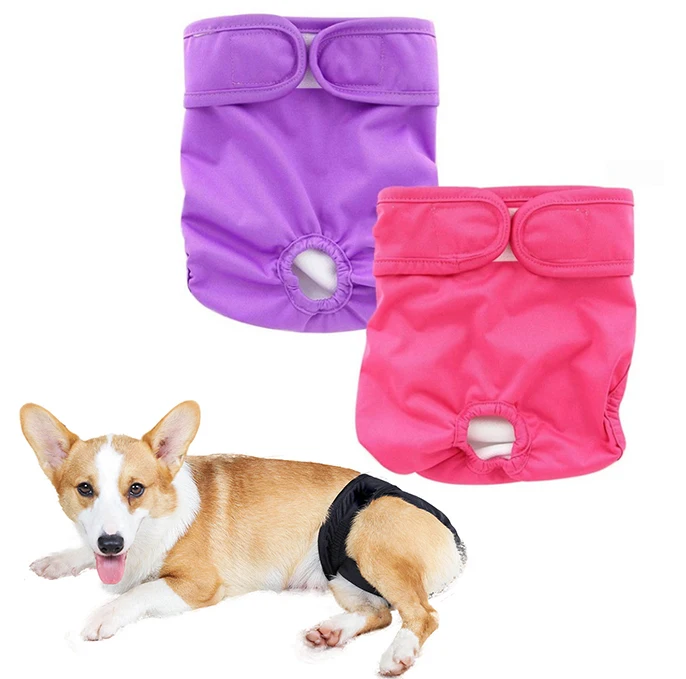 HIPHOPPET Reusable Female Dog Diapers Washable Breathable and Highly Absorbent Pet Pants for Incontinence Menstrual Care Panties