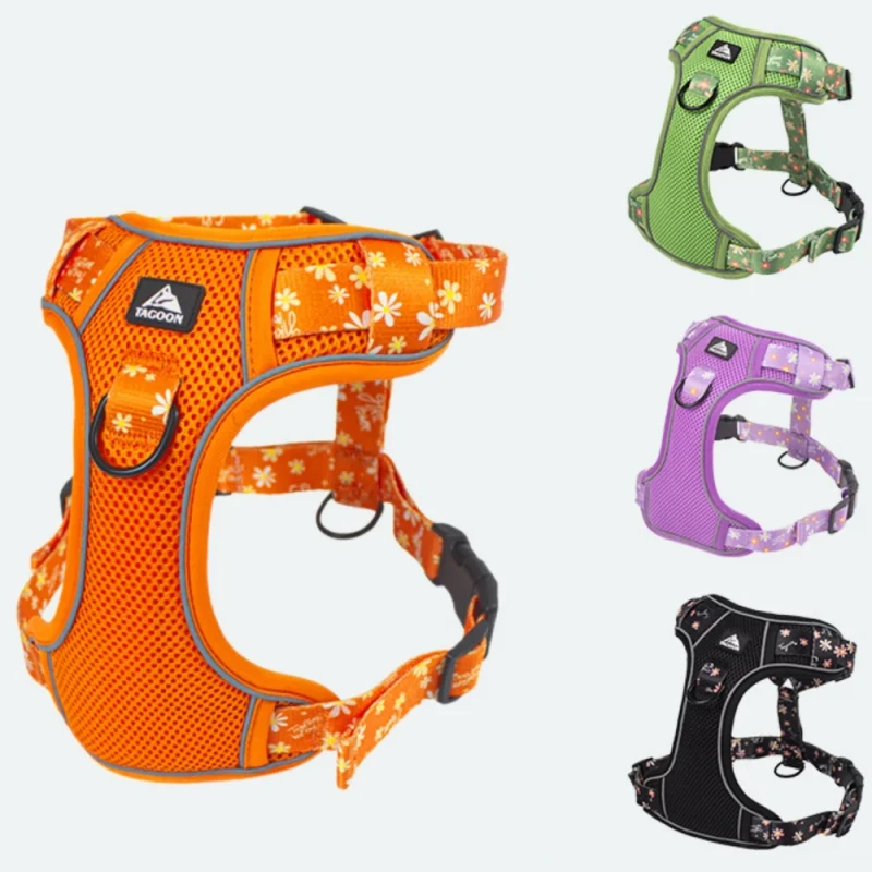 HW Factory Anti Pull Reflective Dog Leash Adjustable Harness for Medium Large Dogs Pet Supplies