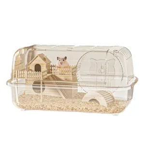 Hamster Cage Transparent Luxury Villa Spacious PP Eco Friendly Golden Silk Bear Pet Supplies Small Animals