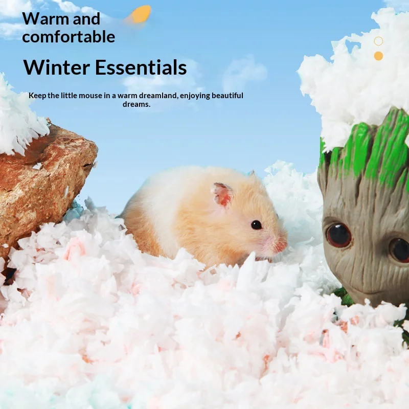 Hamster Cotton Paper Bedding Dust Free Deodorizing Absorbent Small Animal Supplies Strong Odor Control Model 188