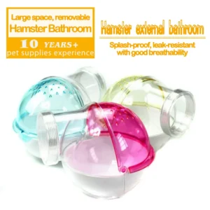 Hamster External Bathroom Sauna Room Acrylic Sand Bath House Tunnel Connects Most Cages for Gerbils Dwarf Hamsters Mice