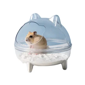 Hamster Golden Silk Bear Small Pet Supplies Transparent Chinchilla Cartoon Bath Sand Anti Splash Shower Room for Bathroom