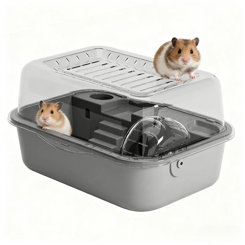 Hamster House Extra Large Luxury Villa Gold Hamster Cage Plastic Small Animal Pet Supplies Eco Friendly Round Living Room