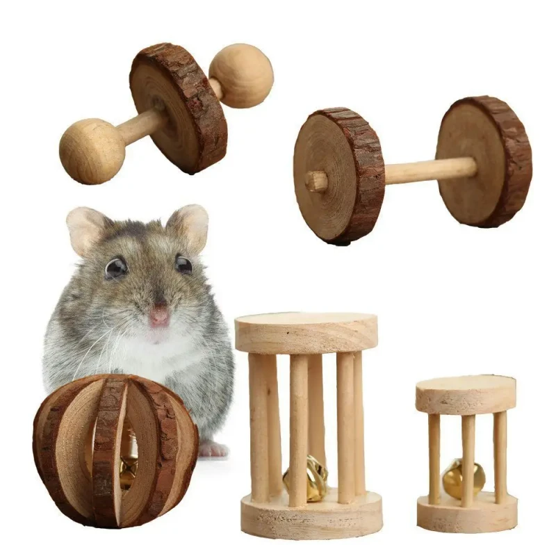 Hamster Rabbit Dogs and Cats Wooden Small Toy Molar Pet Supplies