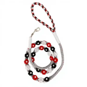 Hand woven Floral Pattern Pet Leash for Cats and Dogs Sturdy Durable