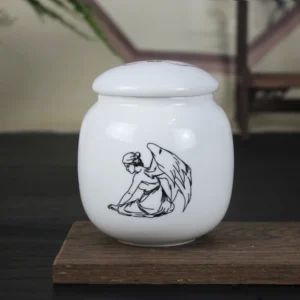 Handcrafted Square Small Animal Memorial Urn Black Ceramic Pet Casket Simple Stocked Funeral Tribute